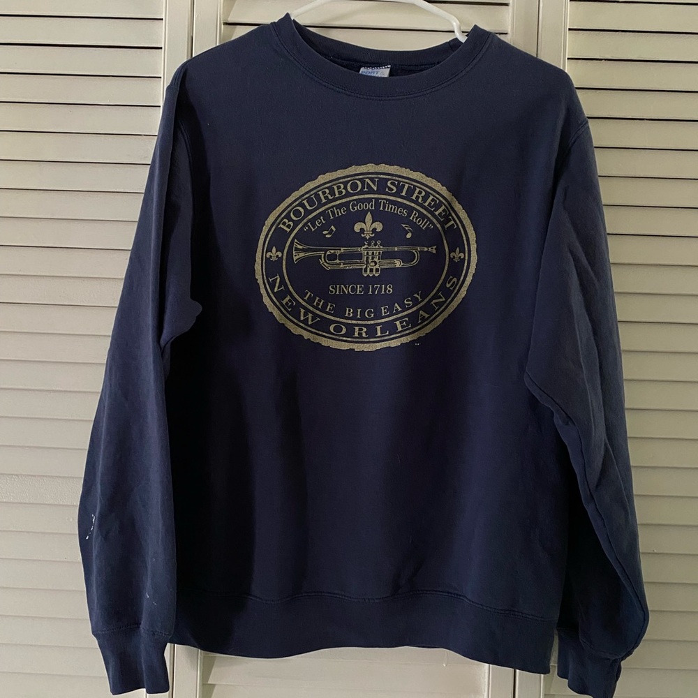 Vintage Navy Blue New Orleans Light Sweater
